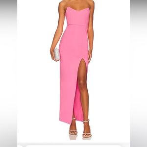 Ryleigh Strapless Maxi Dress in Pink